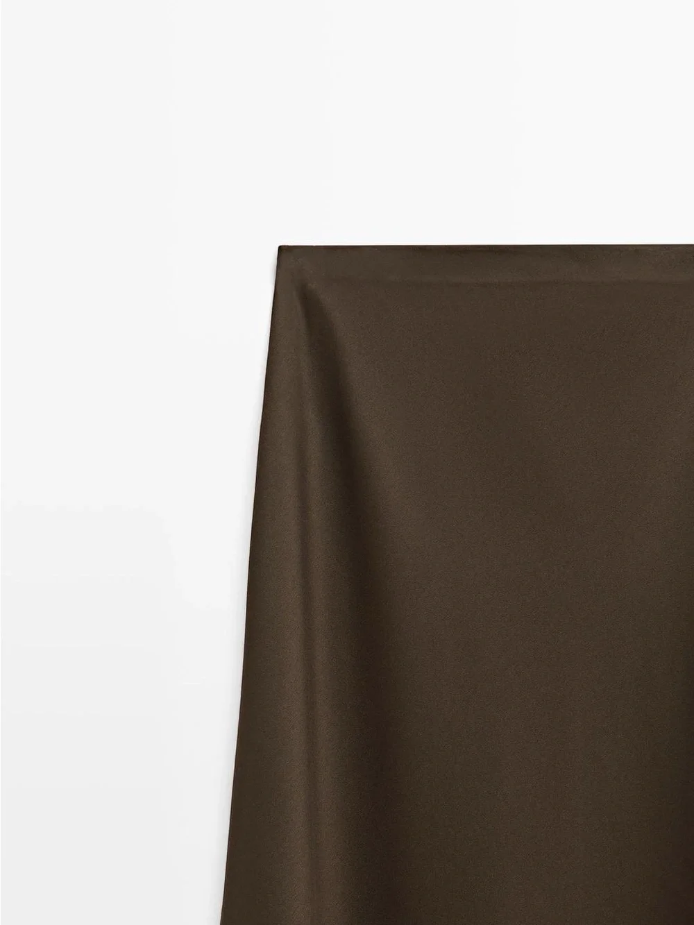 Zara satin flowing skirt in brown size medium